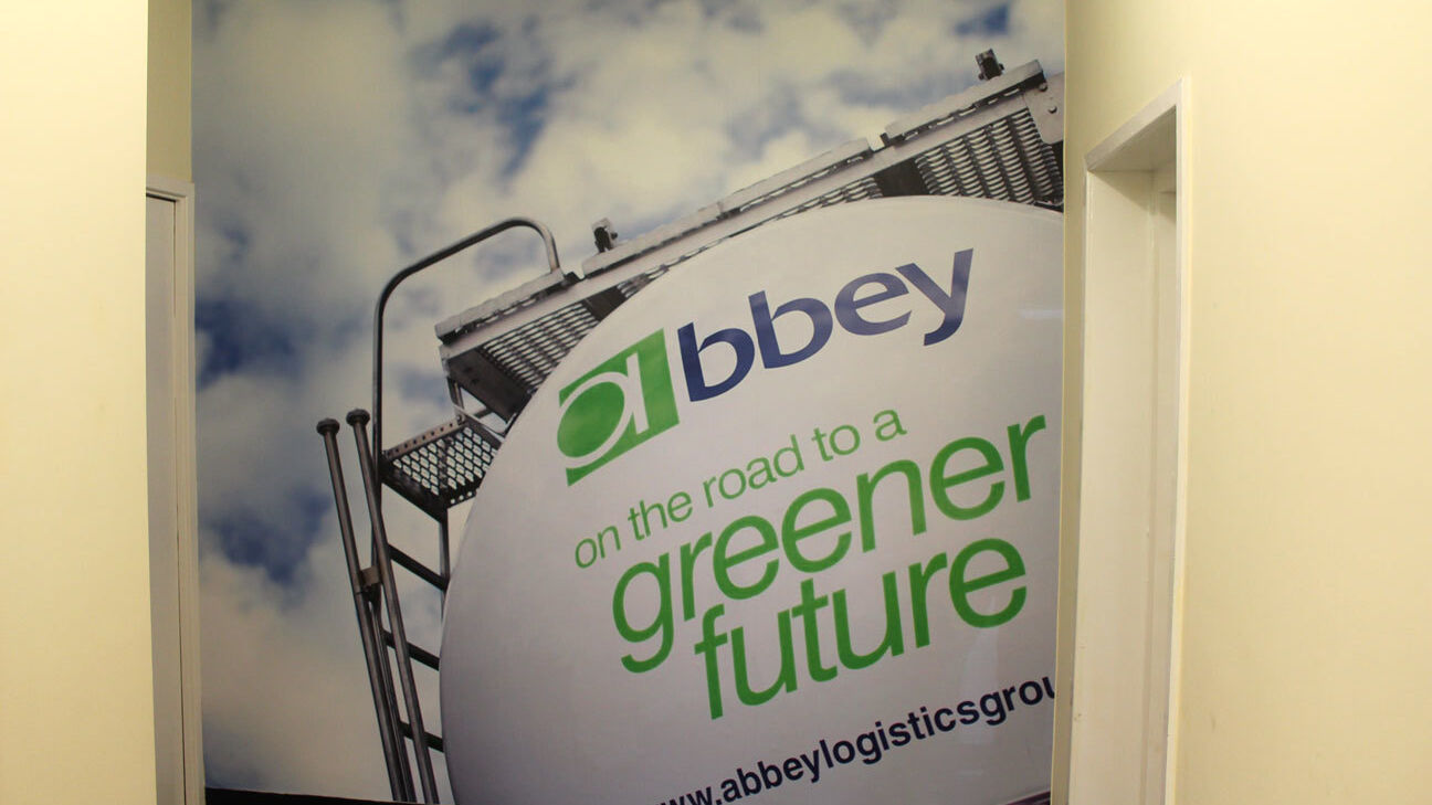 Workplace branding for Abbey Logistics offices really delivers | Aura