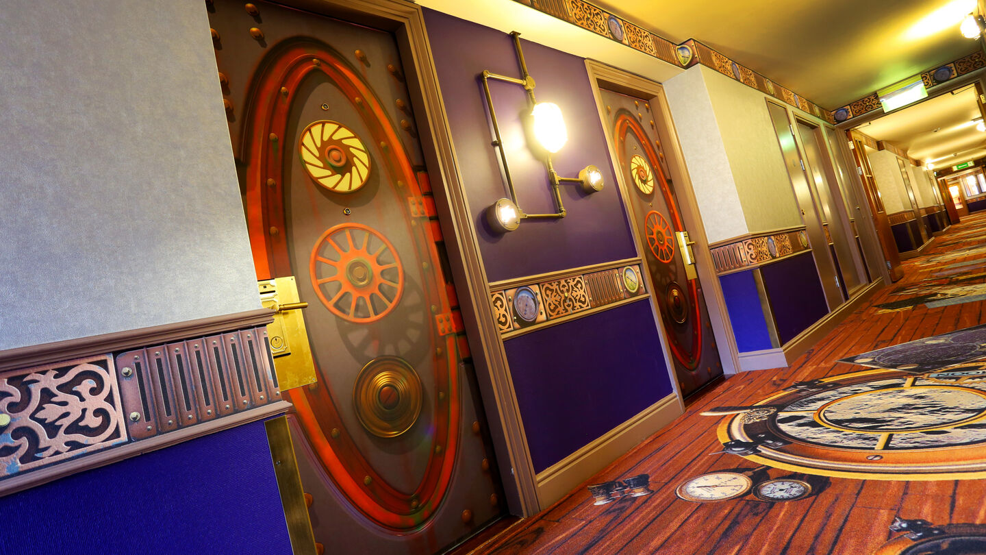 Hotel doors & corridor branding using interior graphics and print