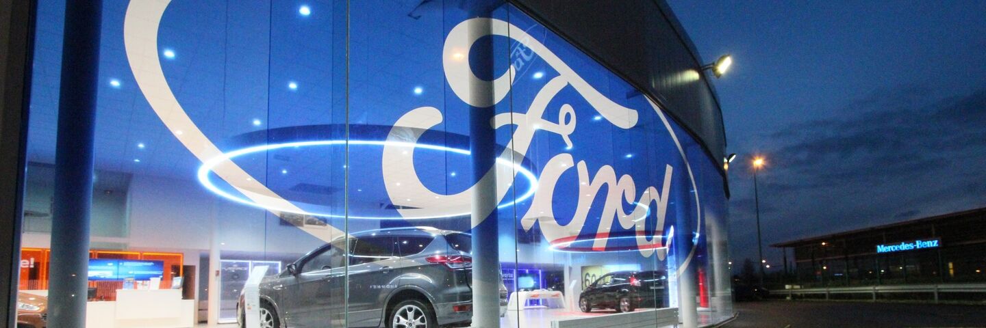 Ford Store large window films graphics architectural