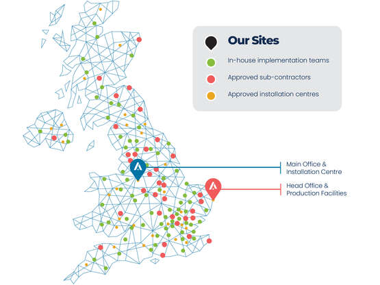 UK Installation Map