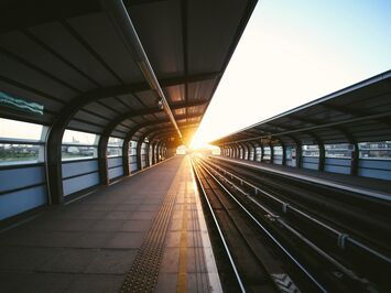 sunlight rail platform train station viewpoint