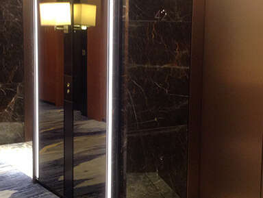 3M Di-Noc Architectural surface films used to decorate hotel lift doors