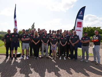 Charity Golf Day Group Photo with Loram UK and Ford & Stanley