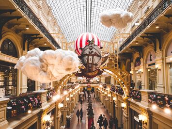 Shopping centre at Christmas