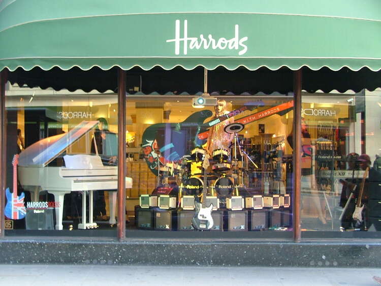 Harrods Rocks Guitar Window Film Projection