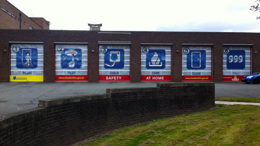 Building wrap help Cheshire Fire Service raise awareness Aura