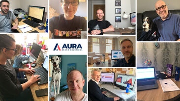 Some of the Aura team working from home during the current coronavirus crisis