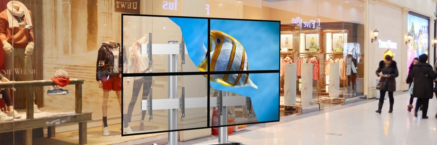 retail location digital signage display screen