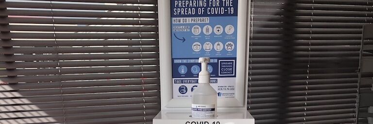 Hand sanitiser station