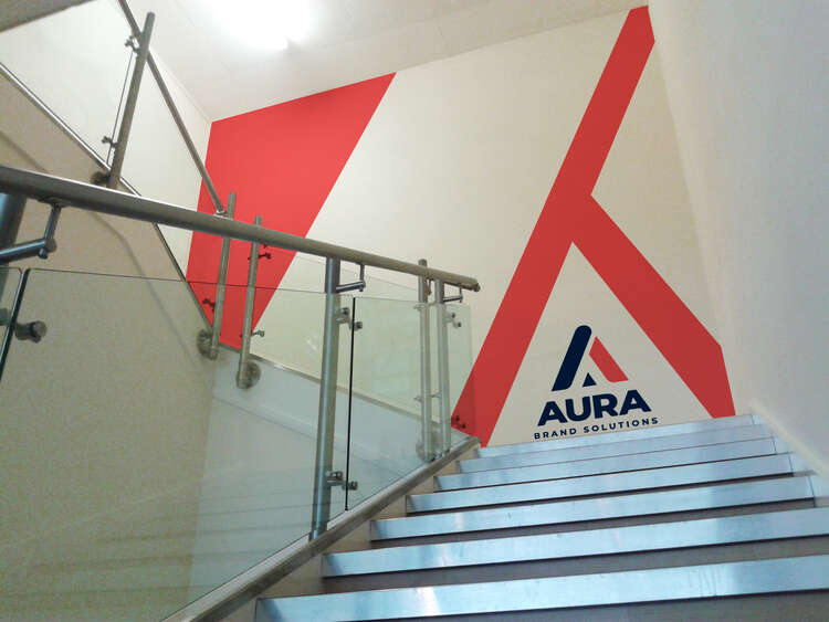 Aura Brand Solutions branded interior wall graphics