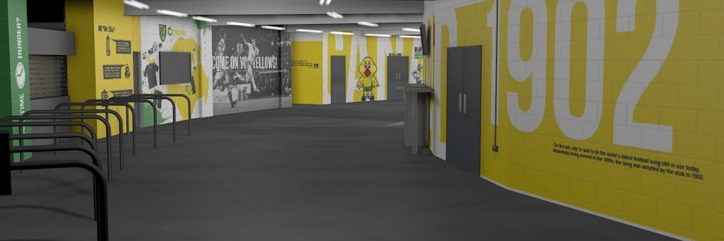 Designs installed in Norwich City FC fan areas