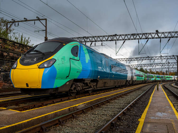 Close Up of Avanti West Coast Climate Train in Service