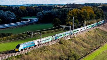 Wide Shot of Climate Train In Service