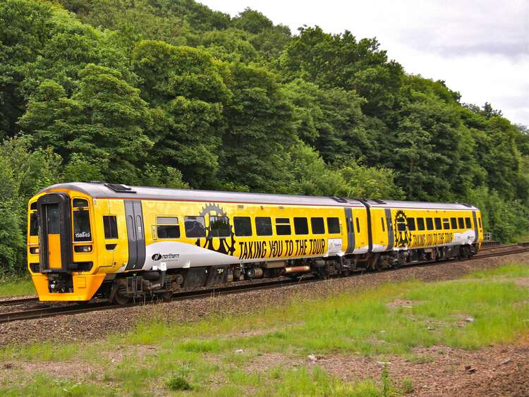 Tour de France promotional train wrap designed & installed for Northern