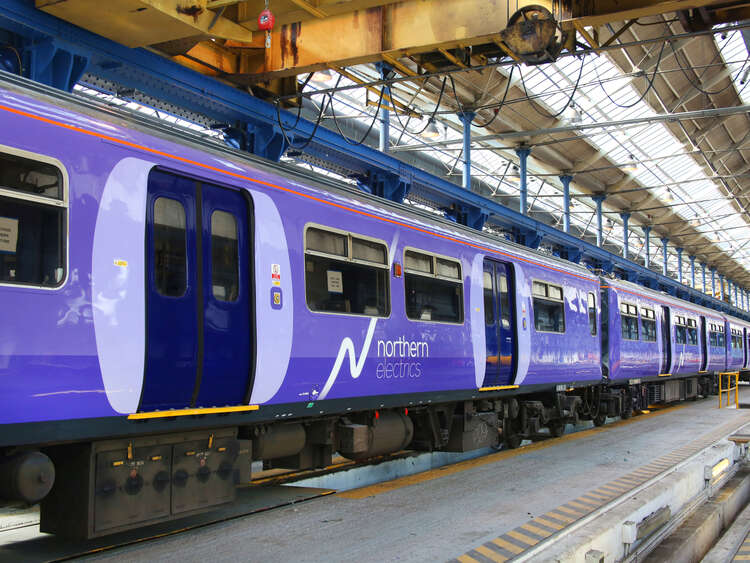 Exterior graphics for Northern Electrics livery on class 319 rolling stock