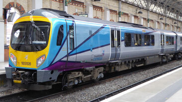 Striking new rail livery for First Transpennine Express Class 185 train branding