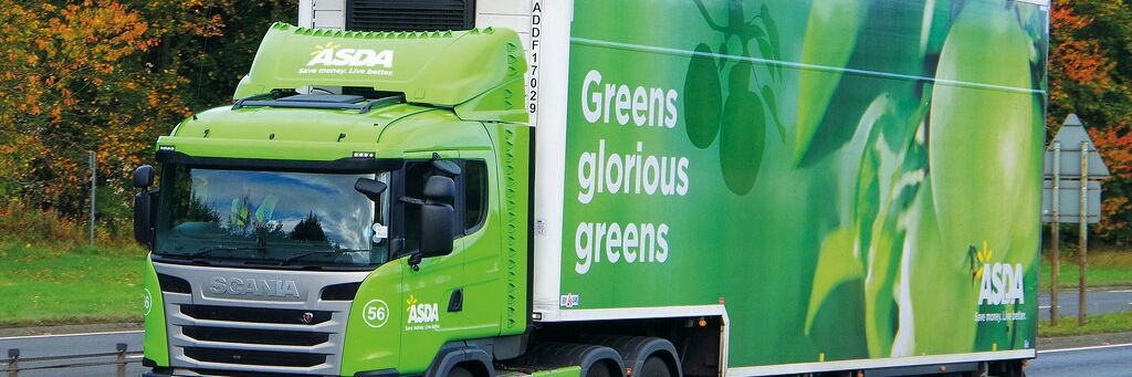 Iconic Green Trailer & Cab Wrap for ASDA on the road
