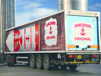 Full coverage livery on Arla truck for Anchor Cream Branding