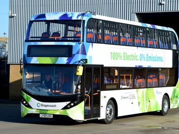 stagecoach electric bus coach zero emissions exterior