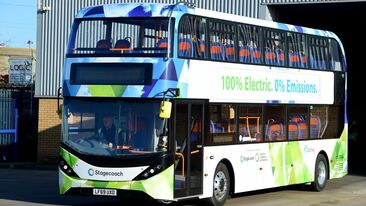 stagecoach electric bus coach zero emissions exterior