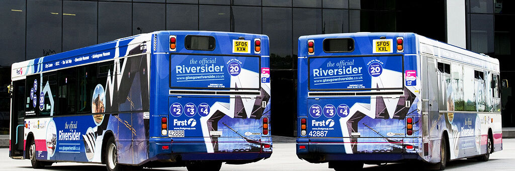 First Group Glasgow Riversider Bus wrap