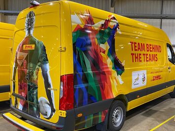 DHL British & Irish Lions promotional van wrap