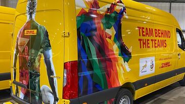 DHL British & Irish Lions promotional van wrap