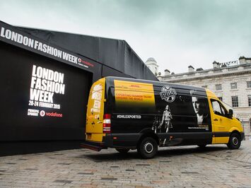 Promotional van wrap for DHL London Fashion Week