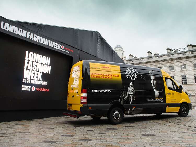 Promotional van wrap for DHL London Fashion Week