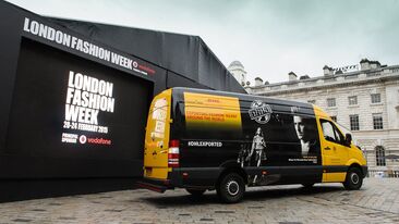 Promotional van wrap for DHL London Fashion Week