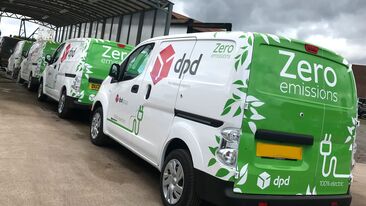 DPD green vans zero carbon emissions fleet line up