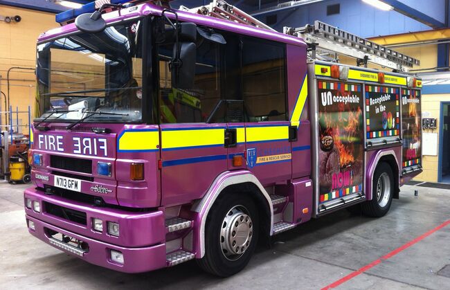 Fire Engine in special Pink pride livery