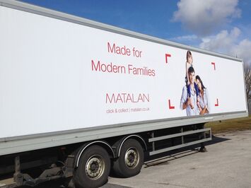 Traxx vehicle advertising system used for Matalan truck campaign