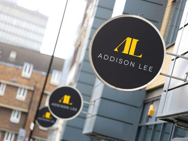 Addison Lee exterior logo signs for office rebranding