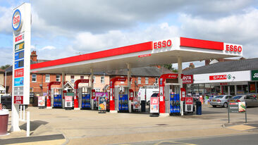 Specialist petrol pump graphics and labels for Esso Synergy Fuel rebrand