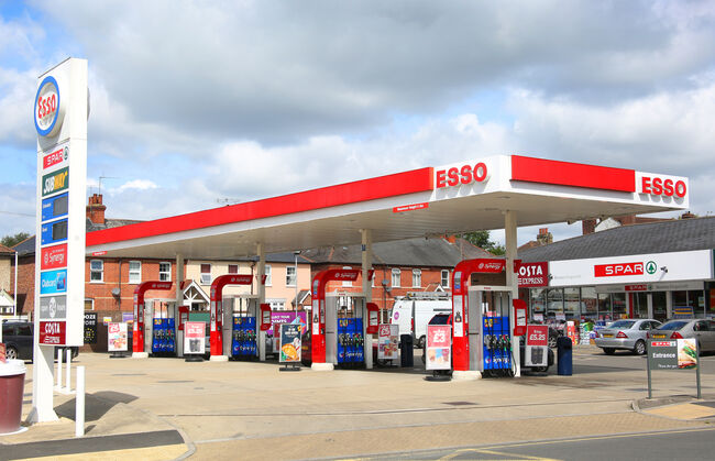 Specialist petrol pump graphics and labels for Esso Synergy Fuel rebrand