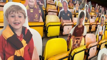 Bespoke football fan cut outs stadium product