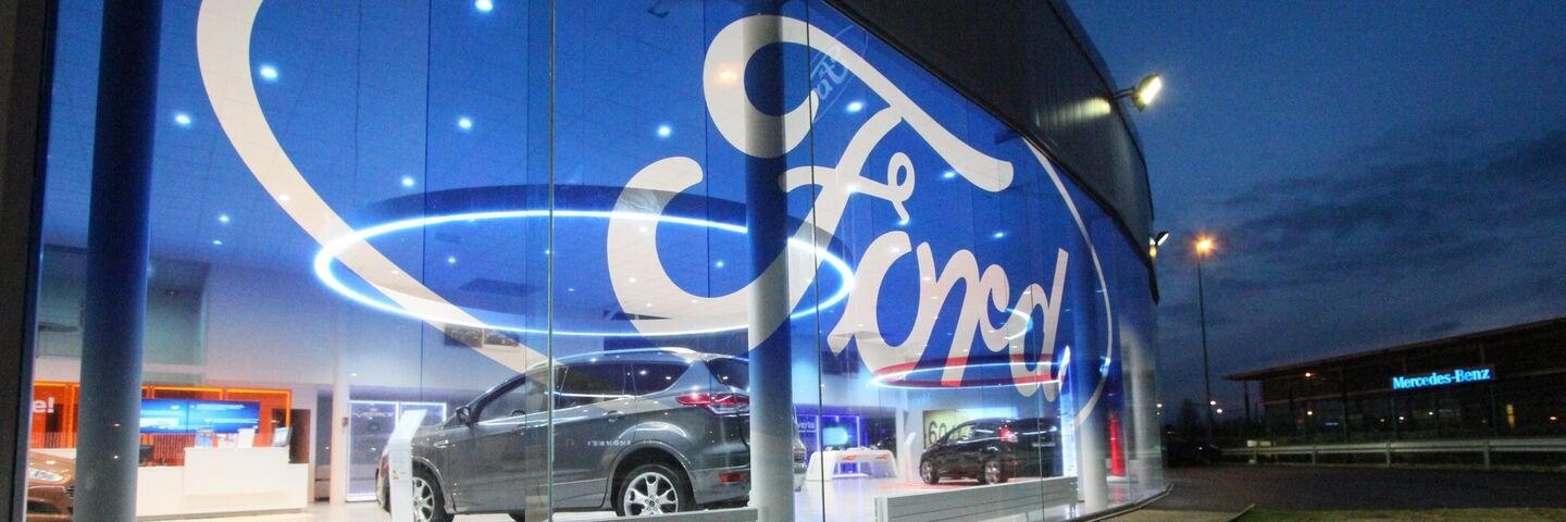 Ford Store large scale window films graphics architectural