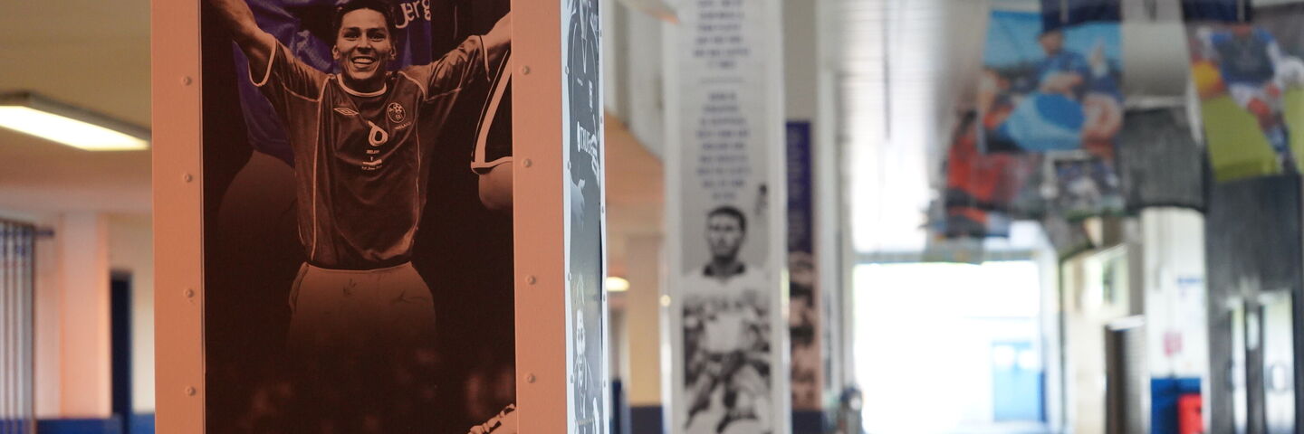 Ipswich Town Pillars of Community stadium wall graphics