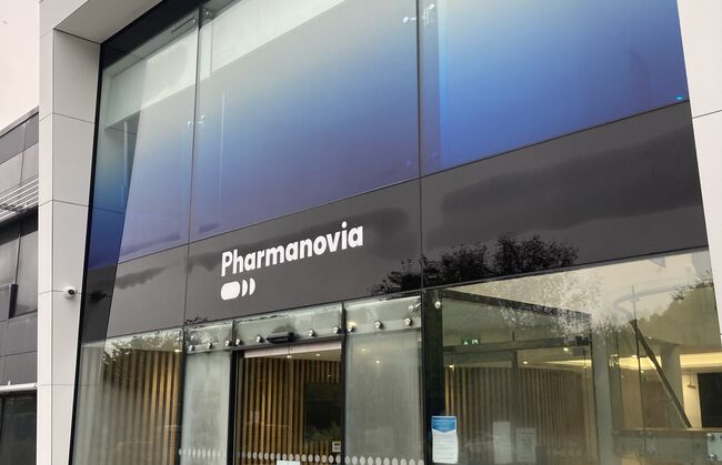 Pharmanovia Large Window Graphics Above Entrance