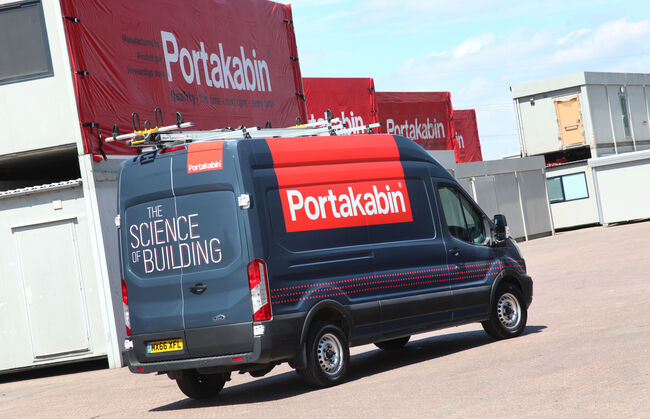 Portakabin vehicle livery and printed banners