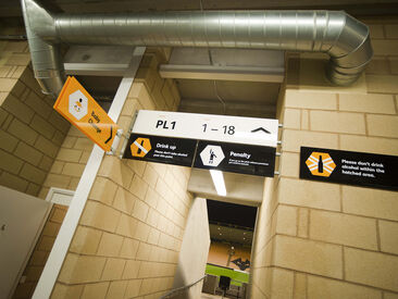 Wayfinding & information signage for visitors to Wolves football ground