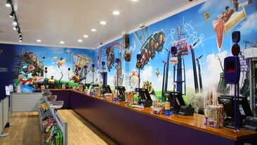 Alton Towers Wall Wrap using printed graphics for retail store branding